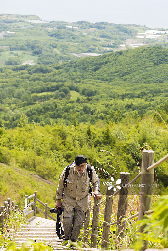 日本北海道的地狱谷步道图片素材