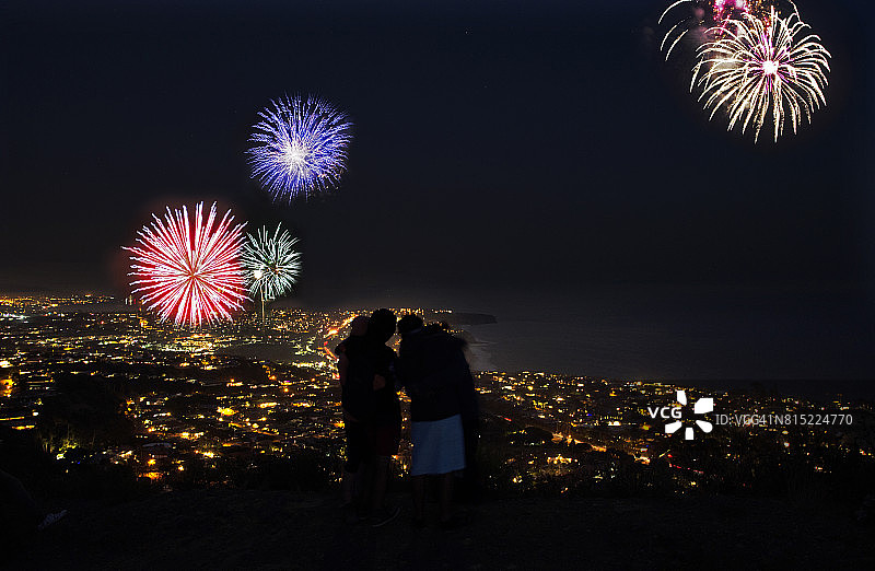 达纳点的橘郡烟花图片素材