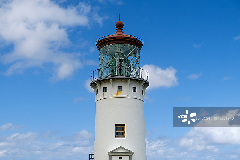 美国夏威夷考艾岛北岸的基拉韦厄灯塔图片素材
