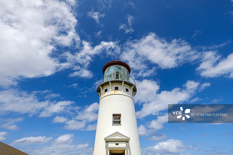 美国夏威夷考艾岛北岸的基拉韦厄灯塔图片素材