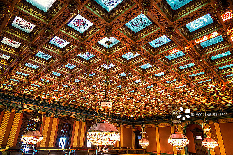 众议院议事厅天花板图片素材