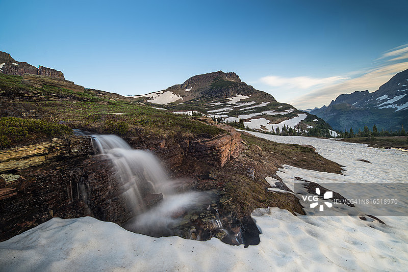 美国蒙大拿州冰川国家公园雷诺兹山图片素材