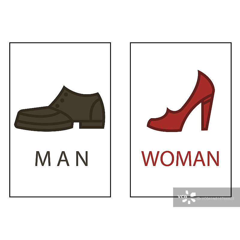 有趣的洗手间标志图片素材