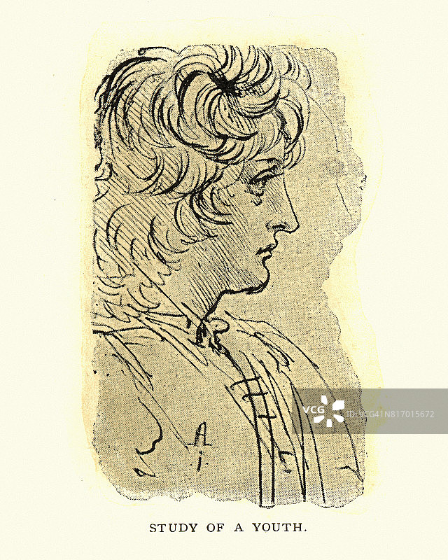 莱昂纳多·达·芬奇的青年研究图片素材