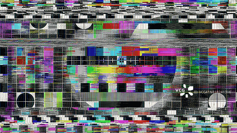 电视数字测试信号干扰故障图片素材