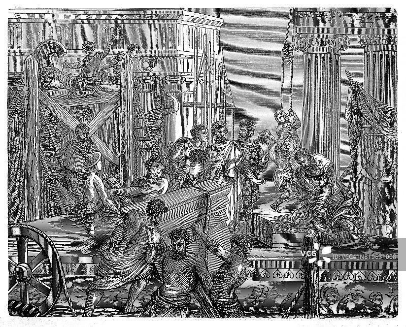 公元前5世纪雅典卫城的建造图片素材