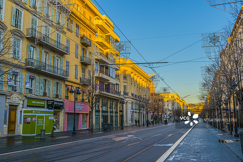 尼斯市的街道和建筑图片素材