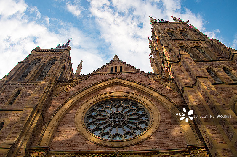 加拿大蒙特利尔圣詹姆斯联合教堂建筑特色或细节图片素材