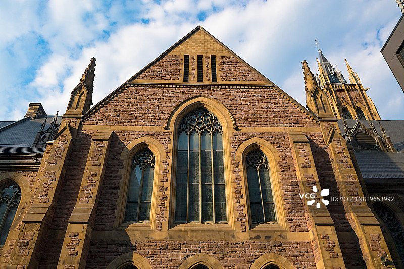加拿大蒙特利尔圣詹姆斯联合教堂建筑特色或细节图片素材