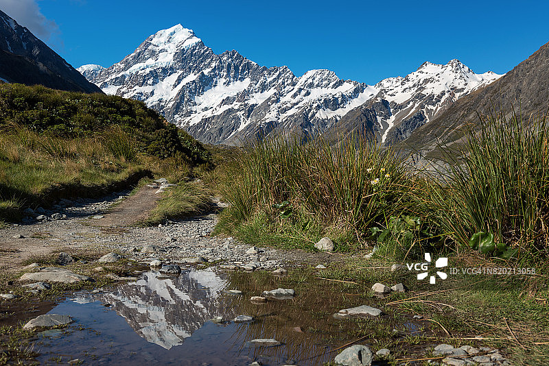 库克山倒影图片素材