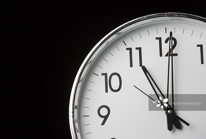 11点钟的模拟时钟图片素材