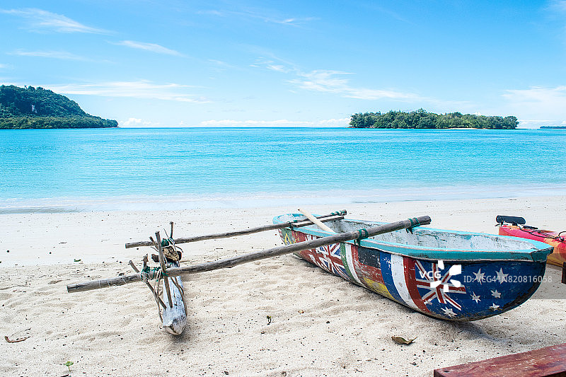 瓦努阿图奥尔里港独木舟图片素材