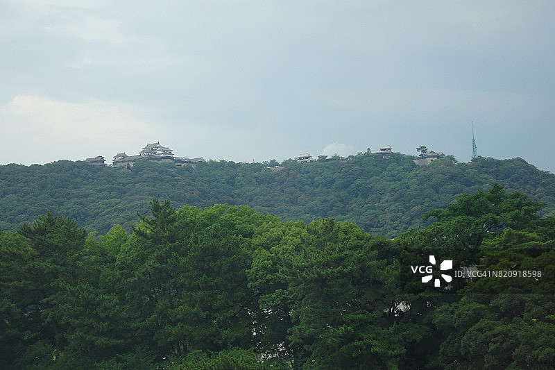 爱媛县松山市的松山城图片素材