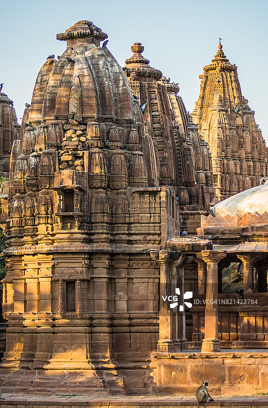 印度拉贾斯坦邦焦特布尔曼多尔花园寺庙和纪念碑图片素材