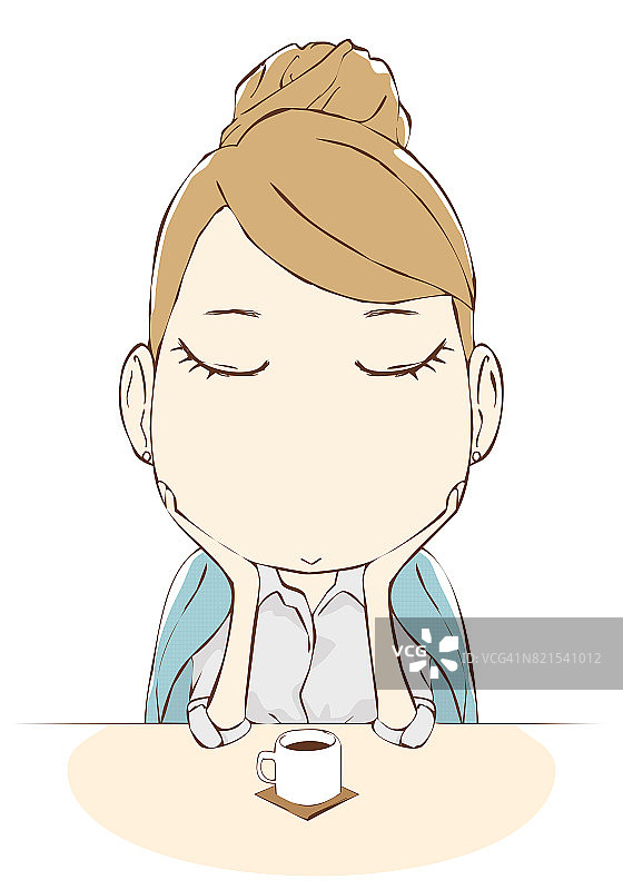 咖啡和女人图片素材