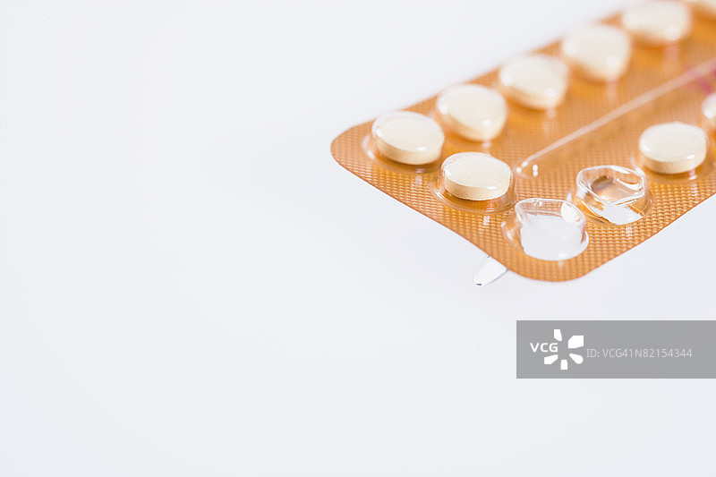 泡罩包装中的药片图片素材