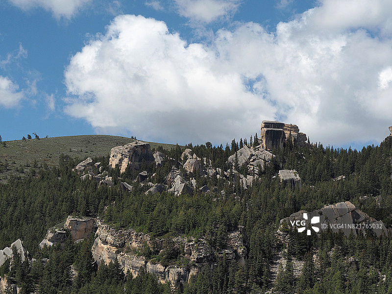 怀俄明州大角羊国家森林公园的废弃城市图片素材