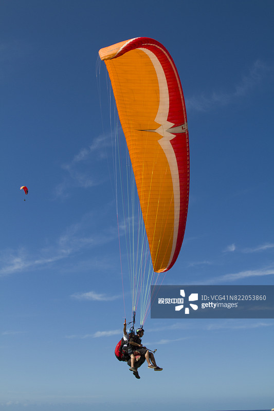 留尼汪滑翔伞图片素材