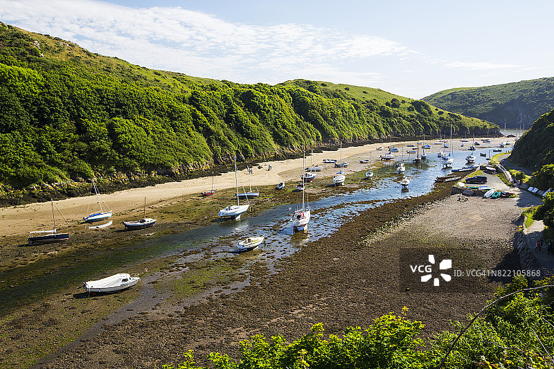 低潮时的索尔瓦港，英国彭布罗克郡图片素材