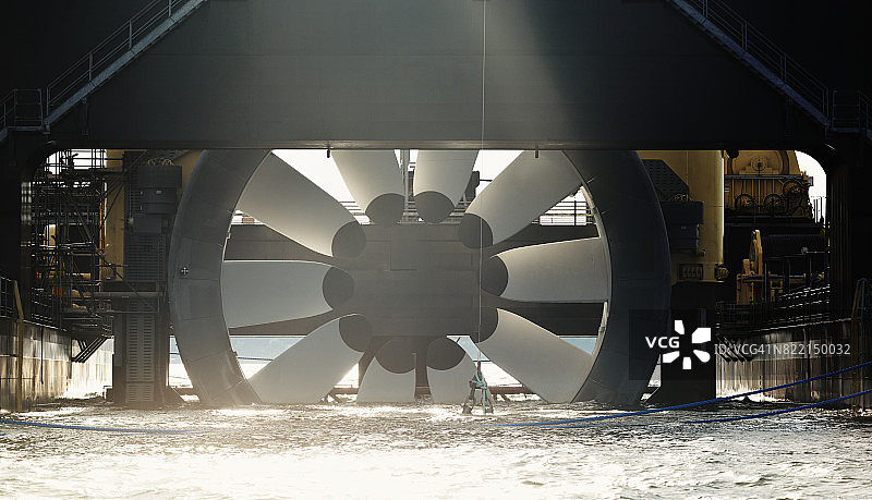 潮汐涡轮机图片素材