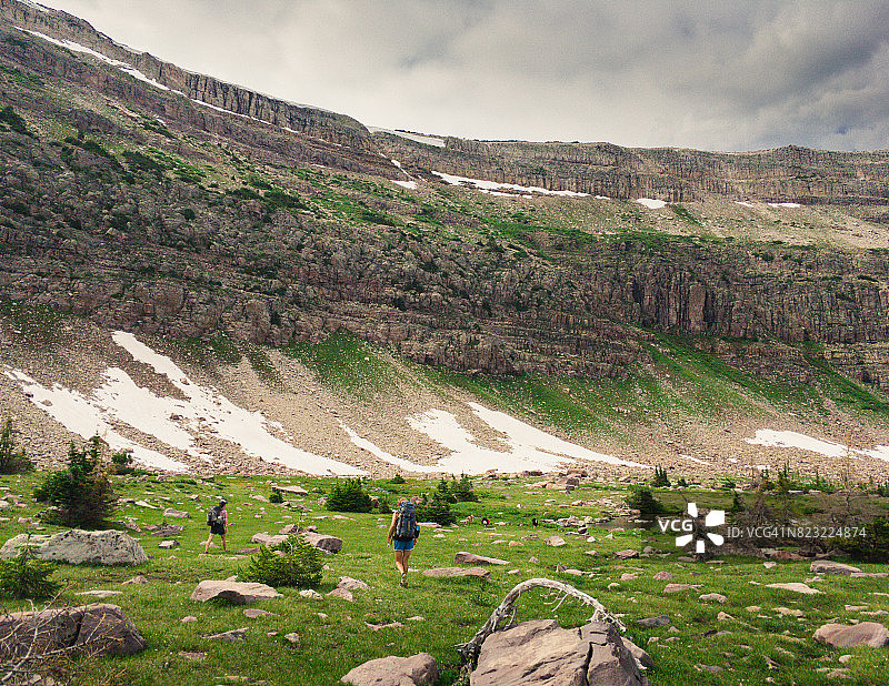 在犹他州高乌因塔斯山脉徒步旅行图片素材