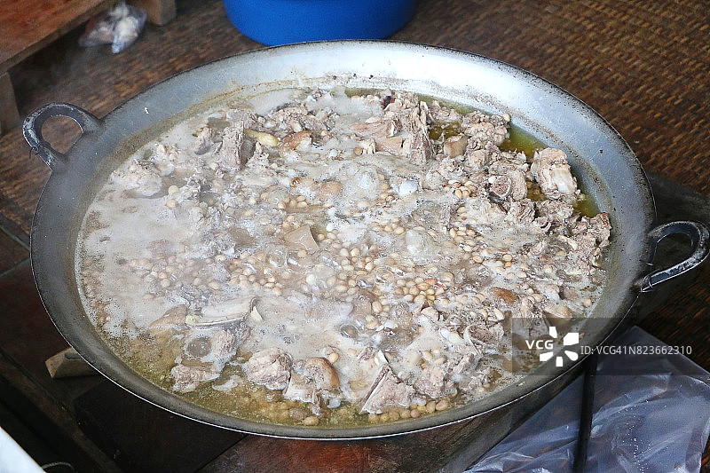 花生碎卤肉图片素材