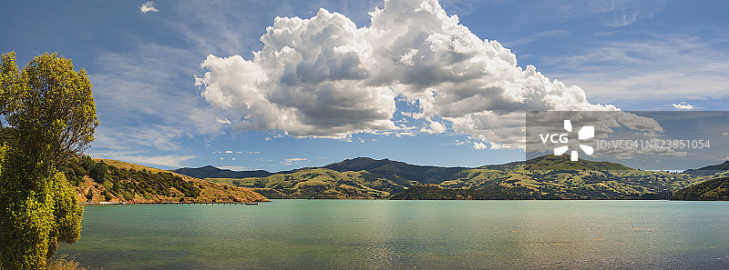 新西兰班克斯半岛全景图片素材