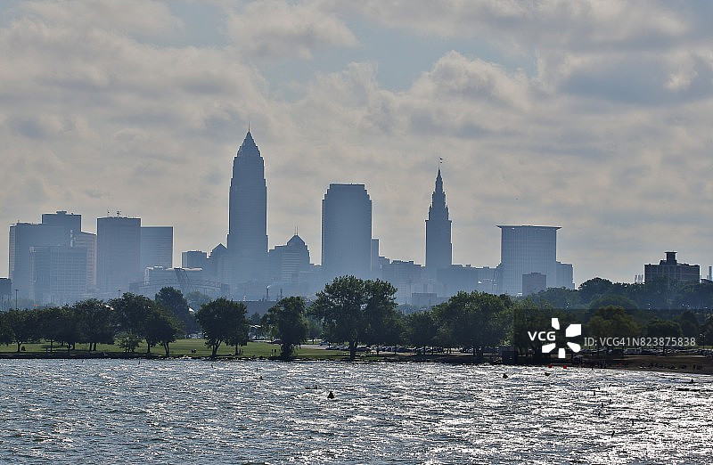 克利夫兰市中心天际线图片素材