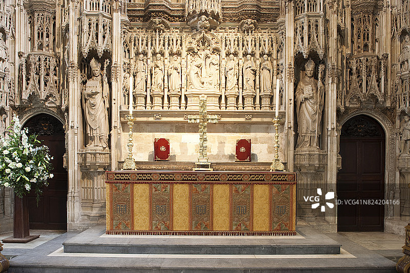 汉普郡温彻斯特座堂内部图片素材