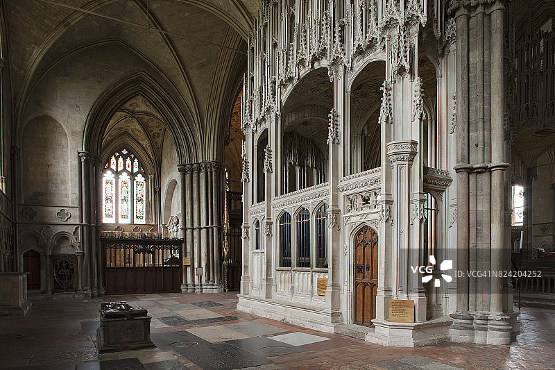 汉普郡温彻斯特座堂内部图片素材