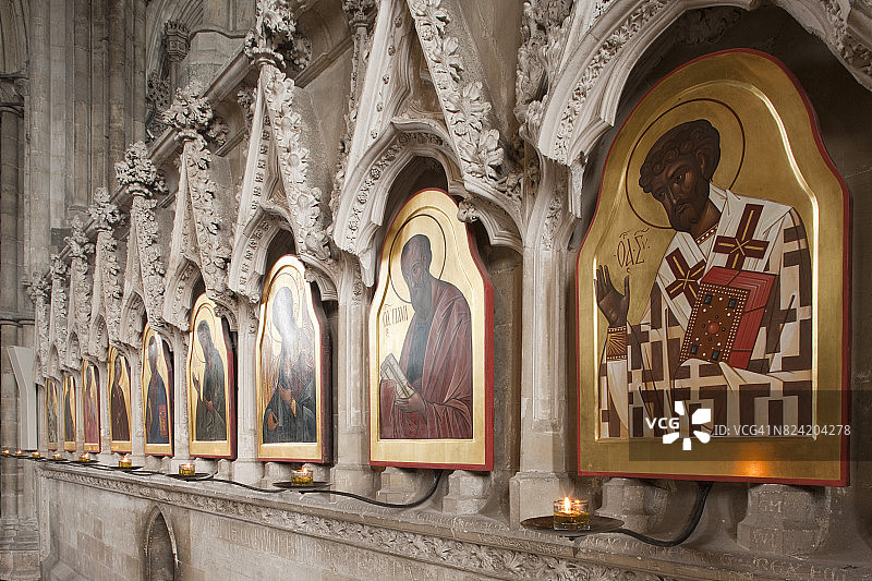 汉普郡温彻斯特座堂内部图片素材