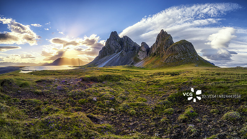 冰岛Eystrahorn山全景图片素材