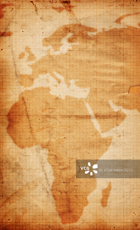 复古地图：非洲、欧洲图片素材