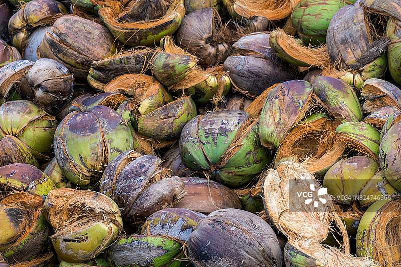 椰棕纤维堆图片素材
