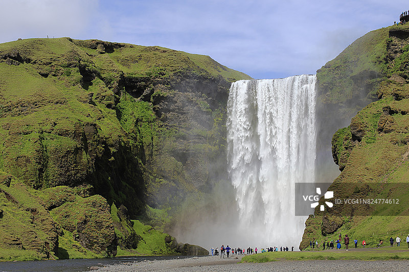 冰岛的斯科加瀑布图片素材