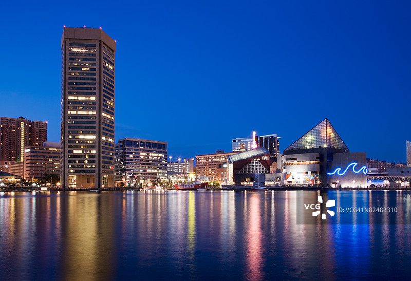 巴尔的摩内港黄昏景色图片素材