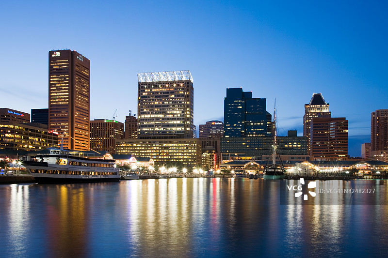 巴尔的摩内港黄昏图片素材