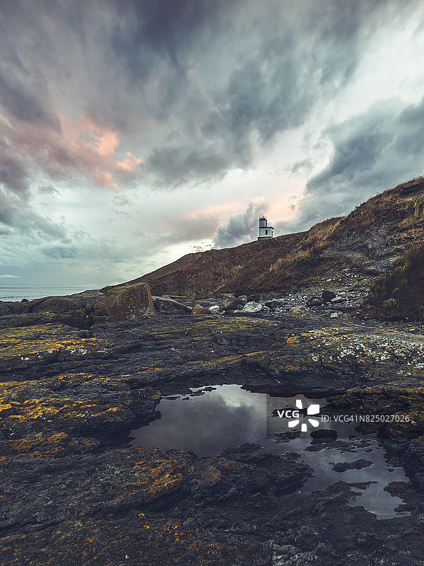 圣胡安岛灯塔，美国华盛顿州图片素材