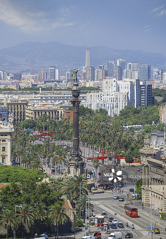 巴塞罗那哥伦布纪念碑景色图片素材