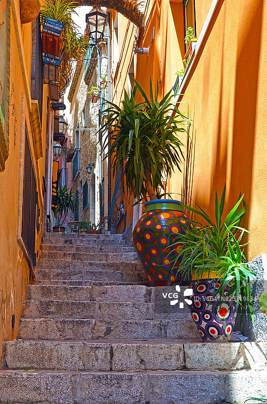 陶尔米纳，意大利（编辑用途）图片素材