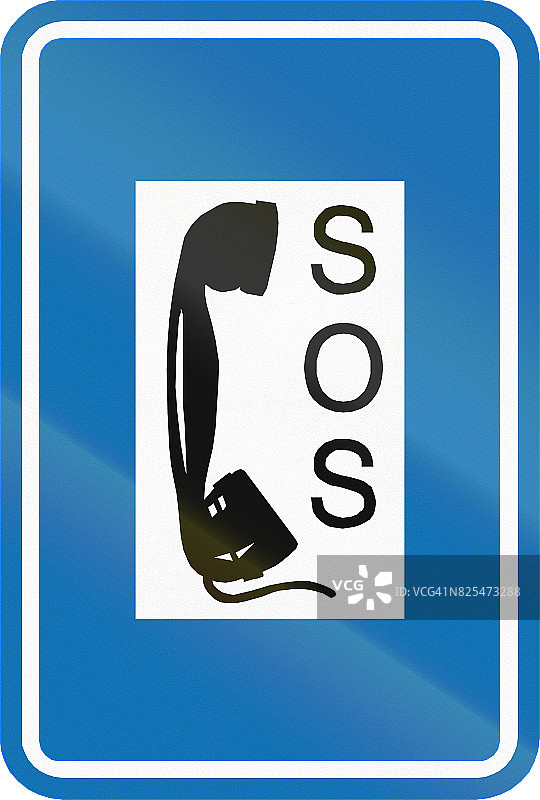 比利时信息路标 - 紧急电话图片素材