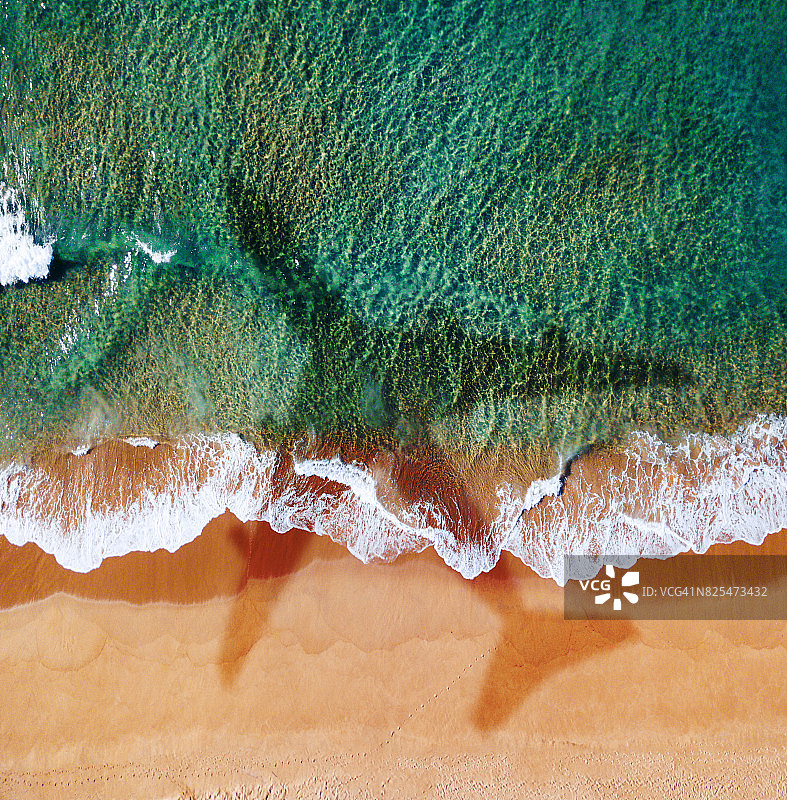 澳大利亚海滩上的飞机图片素材