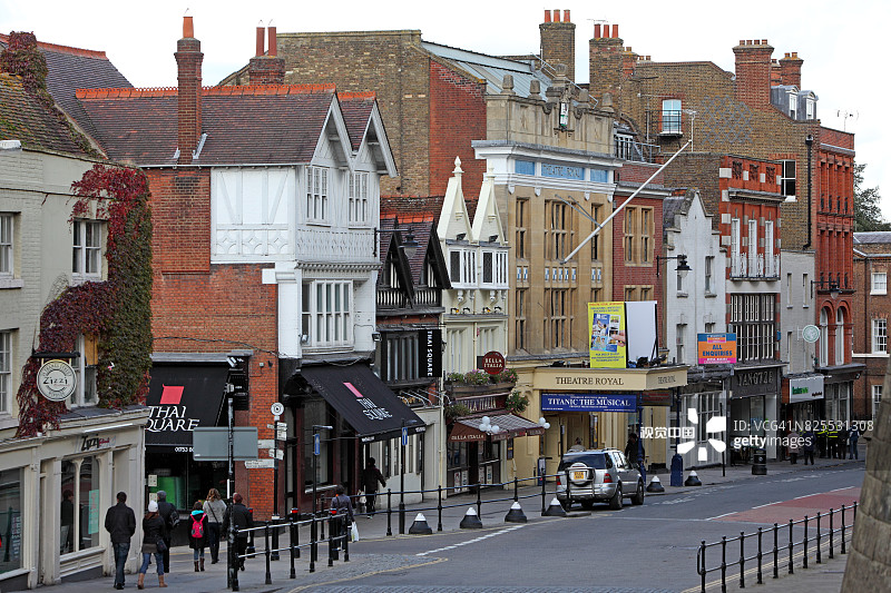 英格兰伯克郡温莎泰晤士街的商店图片素材