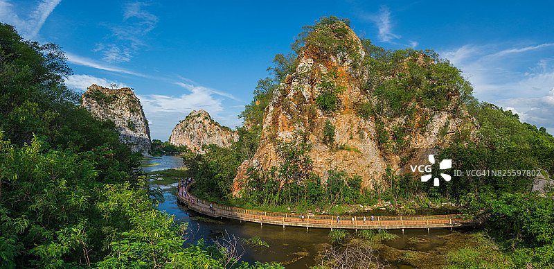 拉差汶里府欣考努岩石公园著名景点，泰国图片素材