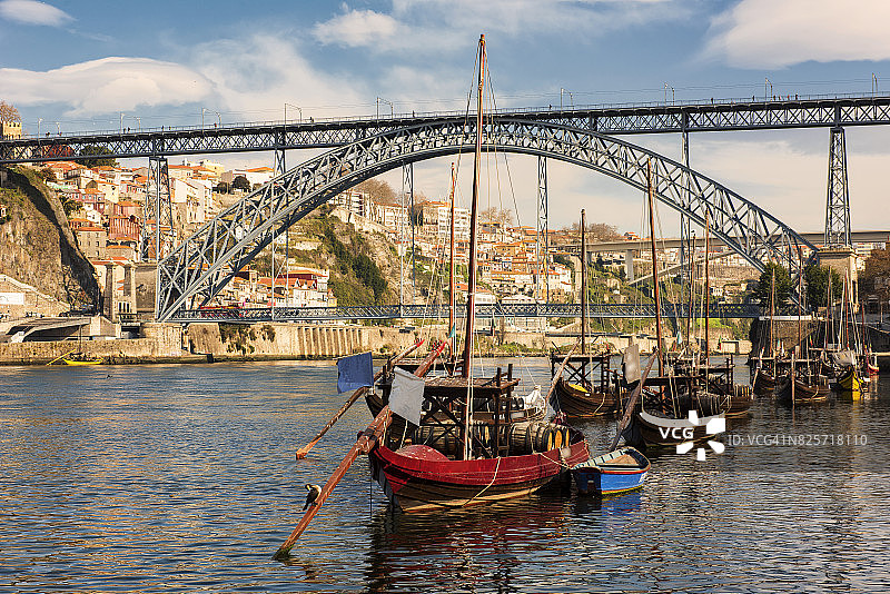 葡萄牙波尔图杜罗河风光图片素材