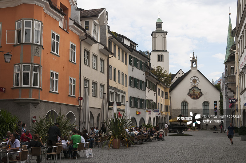 费尔德基希的集市广场和圣约翰教堂图片素材