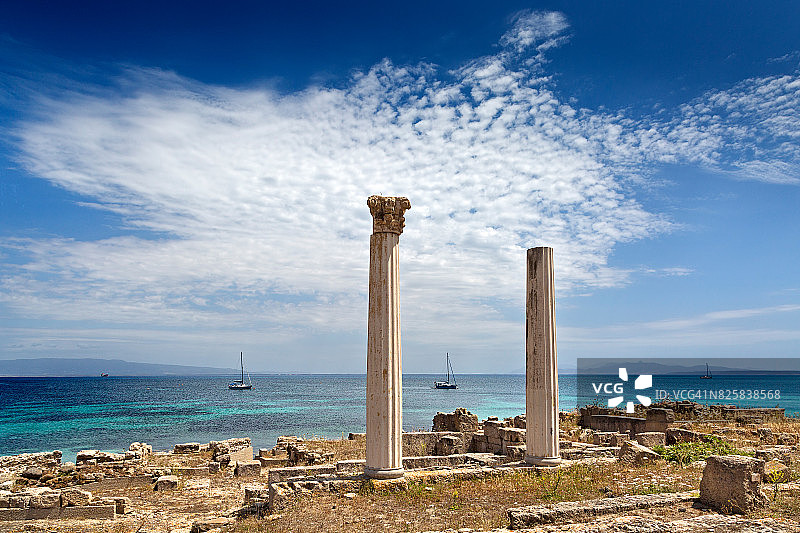 撒丁岛塔罗斯考古遗址景色图片素材