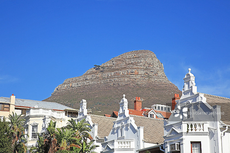 开普敦信号山下的博卡普区房屋图片素材