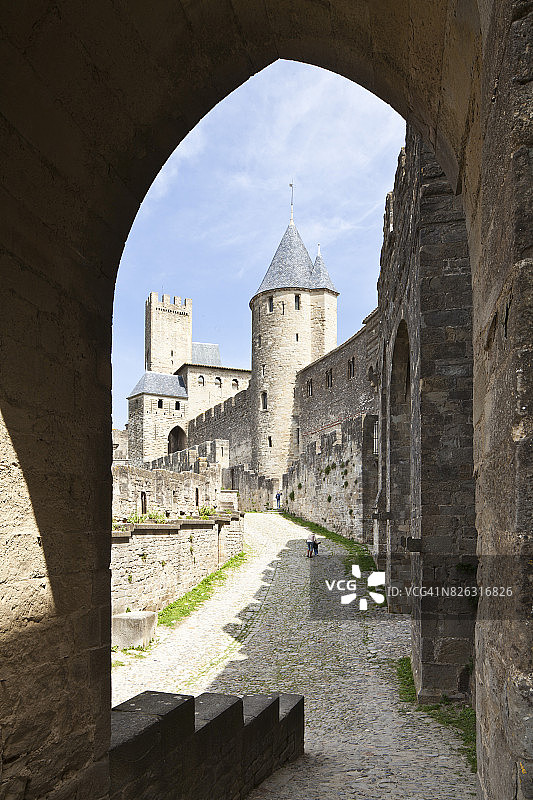 法国朗格多克-鲁西永-密迪列比斯卡尔卡松图片素材