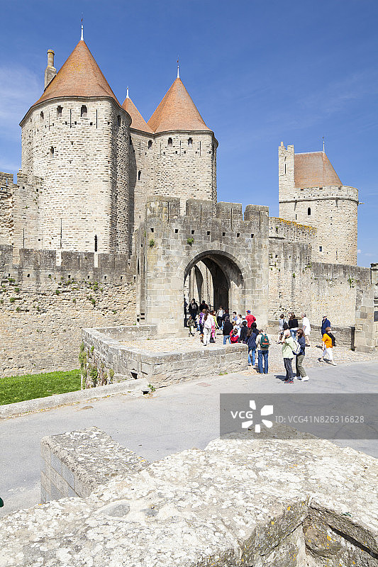 法国朗格多克-鲁西永-密迪列比斯卡尔卡松图片素材